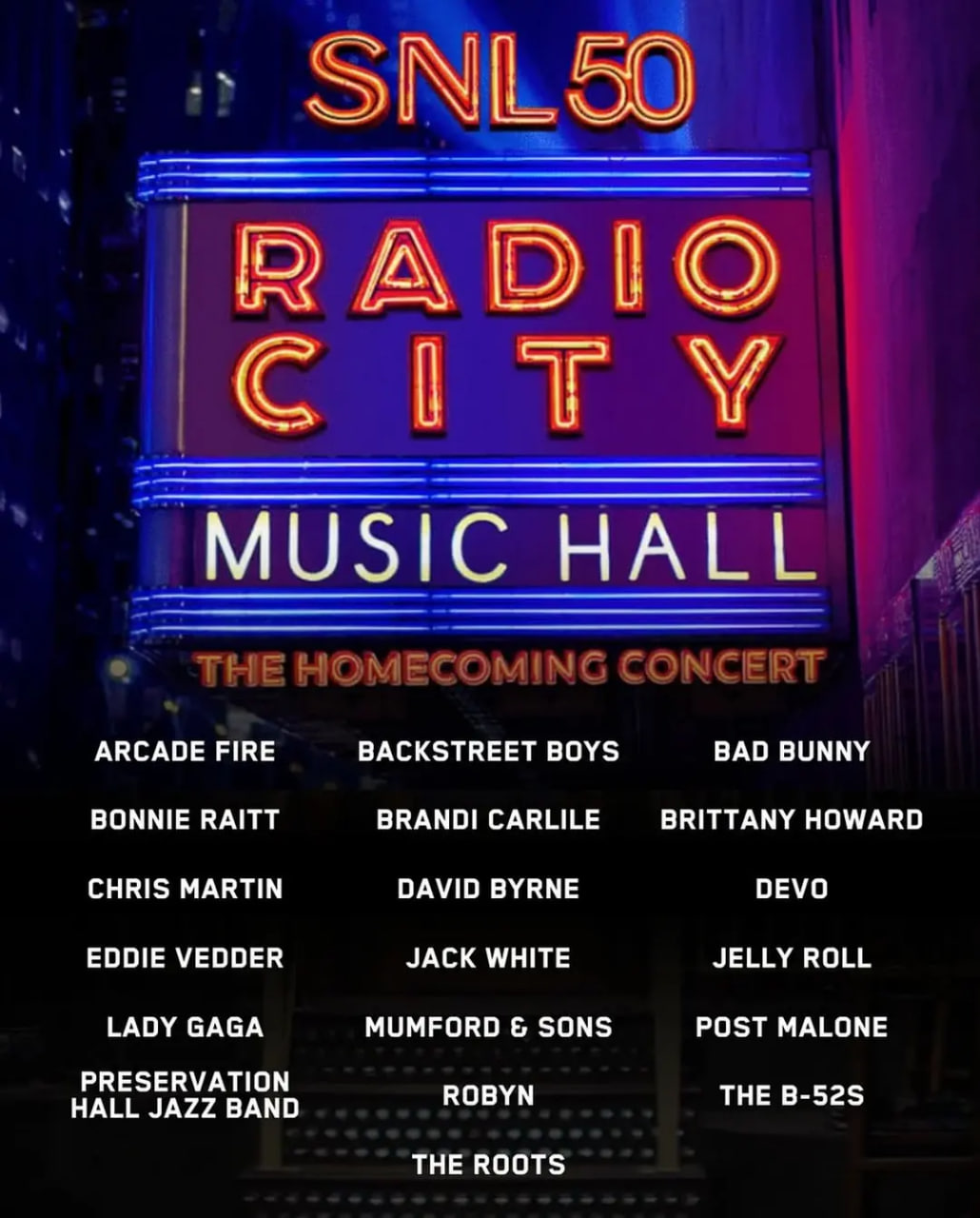 电影：周六夜现场50周年演唱会